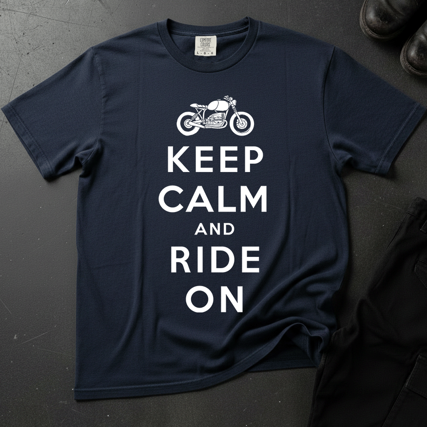 Keep Calm And Ride On - Front Print T-shirt