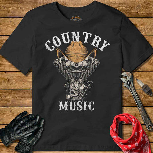 Country Music Biker Motorcycle T-shirt