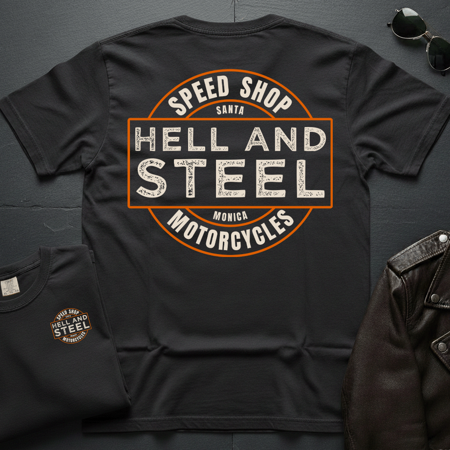 Hell & Steel Santa Monica 2-Sided T-Shirt