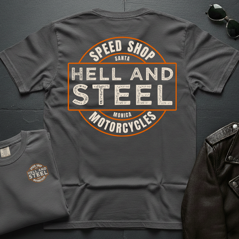 Hell & Steel Santa Monica 2-Sided T-Shirt