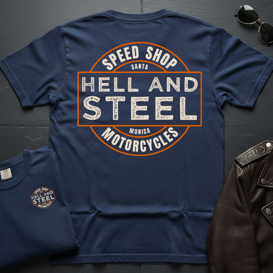 Hell & Steel Santa Monica 2-Sided T-Shirt