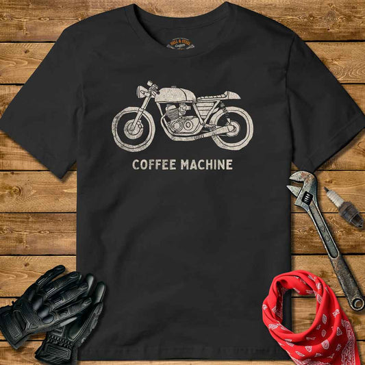 Coffee Machine Motorcycle T-shirt