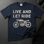 Live And Let Ride Distressed - Front Print T-shirt