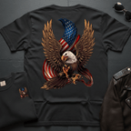 Eagle and American Flag 2-Sided T-Shirt
