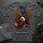 Eagle and American Flag 2-Sided T-Shirt