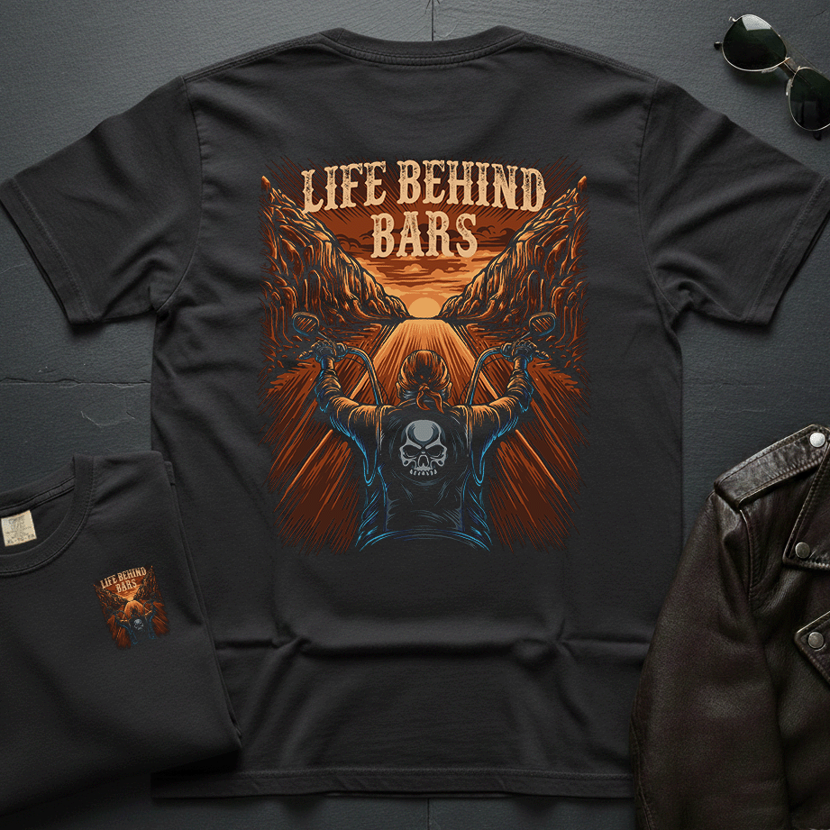 Highway Life Behind Bars 2-Sided T-Shirt