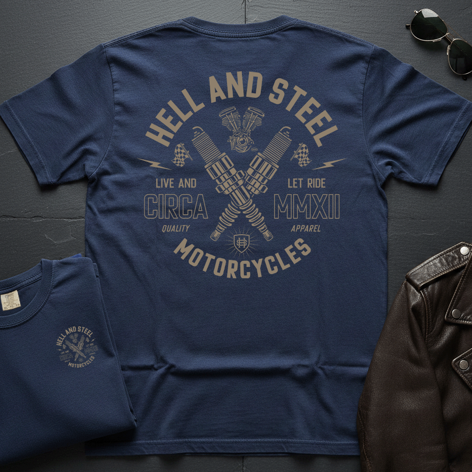 Hell And Steel Sparkplugs 2-Sided T-Shirt