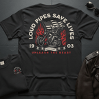 Loud Pipes Save Lives 2-Sided T-Shirt