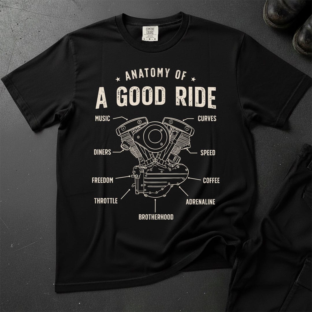 Anatomy Of A Good Ride T-shirt